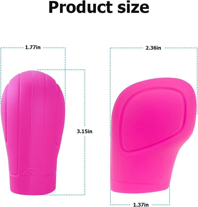 zipelo 2 Pack Car Gear Shift Knob Cover, Anti-Slip Auto Knob Gear Stick Protector, Comfortable Silicone Handbrake Shifter Cover for Men Women, Universal Vehicle Interior Accessories - Image 2